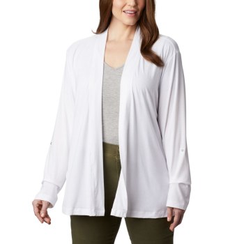 Columbia Cardigan Dames, Essential Elements Plus Size Wit, 32TSERUBN